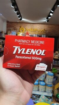 Tylenol Paracetamol 500mg 50 Caplets