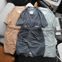TYM Set Đồ Bộ Thun Nam Boy Phố Áo cổ tròn Quần Short NewYork