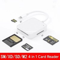 Type-c / USB / iOS Sang SM XD M2 SD Đầu Đọc Thẻ Nhớ 4 Trong 1 USB Loại C Thẻ Thông Minh Bộ Chuyển ĐổiOTG Cho Xiaomi Samsung Laptop Notebook iOS Andriod Phụ Kiện Điện Thoại Di Động