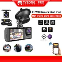 TYZONG PRO Camera hành trình V380 MAX 3 mắt ghi hình tốc độ cao full HD 1080p hồng ngoại siêu nét
