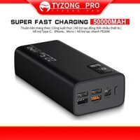 TYZONG PRO Sạc dự phòng Power bank PD22.5W 10000MAH 30000mah 50000mAh pin dự phòng màn hình Led tích hợp tích hợp