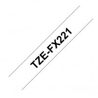TZe-FX221 Nhãn tiêu chuẩn, chữ đen trên nền trắng 9mm