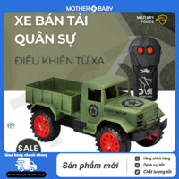 TZP Xe ô tô bán tải quân sự điều khiển từ xa, mô hình xe ben quân sự đồ chơi cho bé trai.