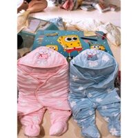 Ủ bông có chân 2 lớp cho bé