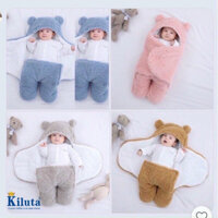 Ủ gấu lông cừu cho bé sơ sinh loại dày đẹp,Ủ mùa đông cho bé size 62*40cm