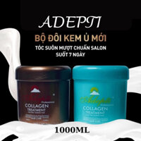 Ủ tóc collagen, phục hồi tóc hư tổn, xanh, nâu, 1000ml-Kem ủ tóc chính hãng