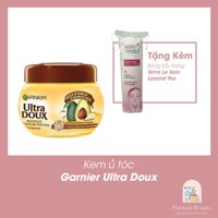 Ủ tóc Pháp Garnier Ultra Doux Bơ phục hồi hư tổn [Tặng kèm Bông tẩy trang]