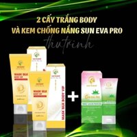 Ủ trắng body + Kem chống nắng Sun Eva pro mẫu mới