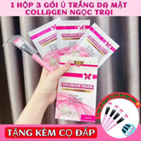Ủ TRẮNG DA MẶT COLLAGEN NGỌC TRAI ( Tặng kèm cọ đắp)