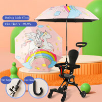 U11 Ô dù trẻ em gắn cố định xe đẩy che nắng mưa gió cho con, Ô dù gấp gọn gắn vào xe đạp chắc chắn