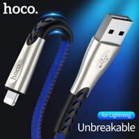 U48 Hoco 2.4A Hợp Kim Nhôm USB Sang Cáp Lightning 1.2 M Sạc Nhanh Điện Thoại Di Động Sạc USB Dữ Liệu Cáp Cho iPhone X XS Max XR 7 8 6 S Plus Điện Thoại IOS [bonus]