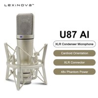 U87 AI XLR Micro ngưng tụ chuyên nghiệp Cardioid Studio Mic để ghi âm Podcast Giọng nói qua phát trực tuyến Studio tại nhà