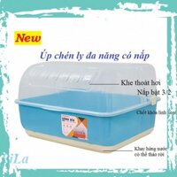 [Ưa Chuộng] Kệ Úp chén đĩa  đơn có nắp bật tiện lợi Nhựa Hiệp Thành - Chính Hãng 558HI