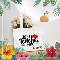 uae Bảng Tên Không Chứa Tên | Tốt Nhất Túi Xách Tote Canvas Có Khóa Kéo In Tên Tùy Chỉnh Cho Giáo Viên Đi Học