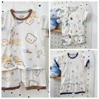 Uala Rogo - Bộ quần áo sơ sinh cộc tay chất vải bamboo cho bé trai, bé gái từ 0 tháng đến 9 tháng tuổi.