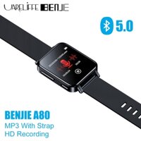 Uareliffe BENJIE A80 MP3 Có Dây Đeo Bluetooth5.0 Giảm oise Bút Ghi HD Màn Hình Cảm Ứng Máy Nghe Nhạc Có Thể Đeo Được Với Thư Mục Sách Điện Tử
