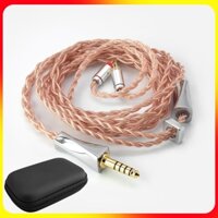 Uareliffe FAAEAL Hibiscus Pro 4 Dây Litz 5N OFC Tai Nghe Nâng Cấp Cáp Thêm Vỏ HiFi Âm Thanh 3.5 / 4.4mm 0.78 Tai Nghe Dây Có Thể Thay Thế Cho TRN KZ ZST Pro ZS10 SHUOER