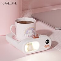 Uareliffe Mini Sưởi Coaster Đèn Ngủ 3 Chế Độ Nhiệt Độ Cốc Ấm 8H Tự Động Tắt Nguồn Thời Gian Cốc Sưởi Pad