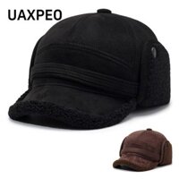 Uaxpeo Mũ Earflap Nga, Mũ Bomber lông giả ấm áp, Mũ bóng chày dày
