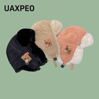 Uaxpeo Mũ Trapper, Mũ Cossack Lông Thú Giả Sang Trọng, Thời Trang Ushanka Nga Mùa Đông Ấm Áp Lei Feng Mũ Nam Nữ