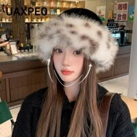 Uaxpeo Mũ Xô Lông Tơ, Mũ Panama Làm Dày Ấm Áp, Ngày Tuyết Nga Bảo Vệ Tai Sang Trọng Người Cá Mũ Nữ