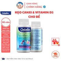 [ÚC] Canxi Khủng Long Dạng Viên Ostelin Kids Calcium & Vitamin D3
