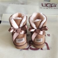 Úc Giày Bốt Đi Tuyết Bằng Lông Cừu Tích Hợp Ruy Băng 3180 Chống Trượt Thời Trang Cho Bé Gái