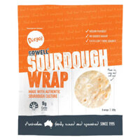 [Úc] vỏ tortilla ăn kiêng,ít carb, giàu chất xơ Diego's sourdough tortilla wrap, gói 320g (gói 8 vỏ)