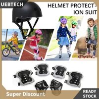 [Uebtech.vn] Miếng đệm khuỷu tay đầu gối cho trẻ em Bảo vệ an toàn kèm mũ bảo hiểm Phụ kiện thể thao 7 trong 1