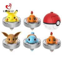 Ueoseat Pikachu Spinning Top Trẻ Em Quà Tặng Hoạt Hình Xoay Trận Đấu Trò Chơi Kim Loại Con Quay Đồ Chơi Pokemon Nhân Vật Hành Động