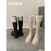 UETEEY giày boot nữ, Bốt nữ cao cổ kiểu dáng Martin hot trend Đa dạng Thanh lịch Đẳng cấp Đường may tỉ mỉ FSX23B0XQ6 48Z231129
