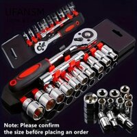 UFANSM 12 Cái / bộ Cờ lê Ratchet mô-men xoắn, Dụng cụ sửa chữa ô tô Bộ cờ lê ổ cắm tay áo, Thép 6.35mm bền 1 / 4 "có tay cầm tháo nhanh Cờ lê nhanh