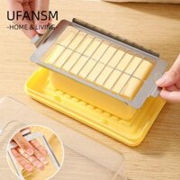 UFANSM Hộp đựng bơ LANSEL, Hộp đựng cắt bơ tươi có nắp, Hộp đựng dụng cụ làm bánh tiện lợi có nắp Bảo quản nướng phô mai