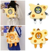 Ufasm 1 Chiếc Ba Lô Sang Trọng, Tom Cat Và Chuột Jerry Quà Tặng Sinh Nhật Túi Đeo Vai, Bền Đẹp Hình Phô Mai Kawaii Túi Messenger Vui Nhộn Cho Trẻ Em