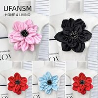 Ufasm Miếng Dán Xòe, DIY May 25cm Lớn Stereo Đính Hoa, Trang Trí Áo Phụ Kiện Đầm Handmade Vải Cổ Hoa