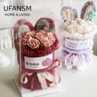 Ufasm Sanrio Bó Hoa Xà Phòng Kuromi Sang Trọng Búp Bê Bó Hoa, Phim Hoạt Hình Chất Lượng Cao Hello Kitty Hoa Hồng Nhân Tạo Cô Gái