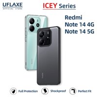 UFLAXE ICEY - Ốp Lưng Xiaomi Redmi Note 14 - Ốp Lưng Cứng Chống Sốc Trong Suốt Mờ | Ốp Điện Thoại Mỏng Bền Chống Ố Vàng Chống Vân Tay