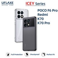 UFLAXE ICEY - Ốp Lưng Xiaomi POCO F6 Pro / Redmi K70 / K70 Pro - Ốp Lưng Cứng Chống Sốc Trong Suốt Mờ | Ốp Điện Thoại Mỏng Bền Chống Ố Vàng Chống Vân Tay