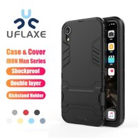 "UFlaxe Ốp lưng Apple iPhone XR (6.1"") IRON MAN ốp lưng cứng Vỏ chống sốc Áo giáp lai chân đế Vỏ bọc"