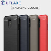 UFlaxe Ốp lưng LG Q Stylus Plus Ốp điện thoại Sợi Carbon mềm Ốp toàn viền siêu mỏng chống va đập chống rơi vỡ 01LS LazadaMall