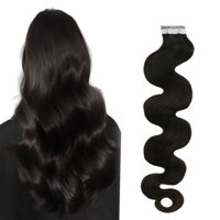 Ugeat Tape in Hair Extensions Human Hair, Tape Hair Extensions Human Hair Wavy 18 inch Tape in Remy Hair Extensions 50G 20PCS Invisible Tape in Ext...