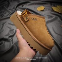 Ugg W Disquette Dép Chestnut series dày phong cách Muller đầu túi thoải mái slingback nửa dép