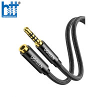 Ugreen 10266 3M 4 khấc Cáp 3.5mm nối dài đầu mạ vàng dây bọc dù AV118 20010266