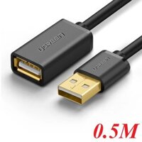 Ugreen 10313 0.5M màu Đen Cáp tín hiệu nối dài USB 2.0 lõi thuần đồng US103
