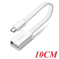 Ugreen 10395 10cm micro usb otg cable trắng us133 10010395