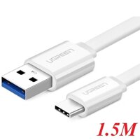 Ugreen 10693 Usb 3.0 To Usb C Flat Cable White 1.5M Us172 10010693