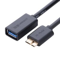 Ugreen 10816 20CM màu Đen Cáp MICRO USB 3.0 OTG sang USB 3.0 đầu mạ vàng US127