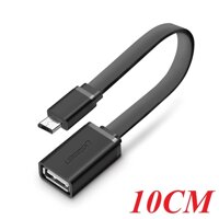 Ugreen 10821 10cm micro usb otg cable đen us133 10010821