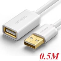 Ugreen 10880 0.5M màu Trắng Cáp tín hiệu nối dài USB 2.0 lõi thuần đồng US103