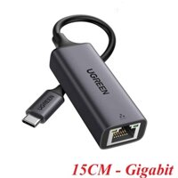 Ugreen 15727 USB Type C to 10/100/1000M Ethernet Adapter usb-c GIGABITS LAN ALUMINUM black CM199